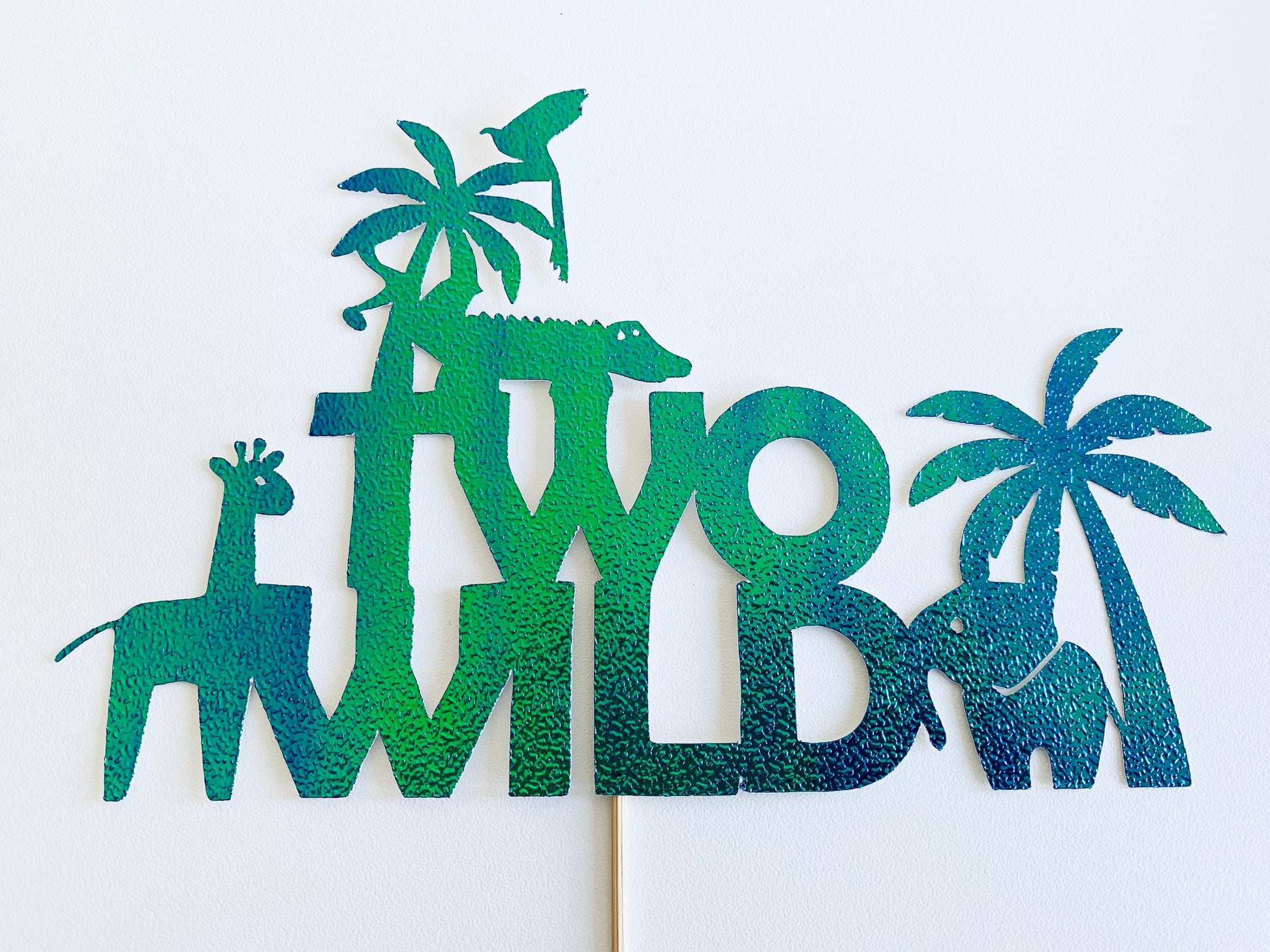 Resplendent Aurora | Two Wild Jungle Safari 2nd Second Birthday Cake Topper