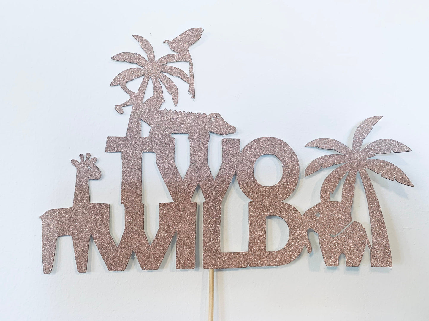 Resplendent Aurora | Two Wild Jungle Safari 2nd Second Birthday Cake Topper