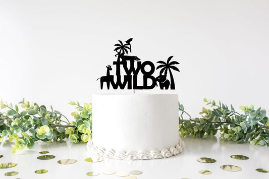 Resplendent Aurora | Two Wild Jungle Safari 2nd Second Birthday Cake Topper