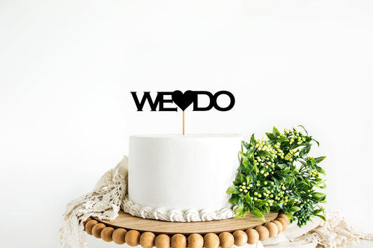 Resplendent Aurora | We Do Heart Wedding Cake Topper