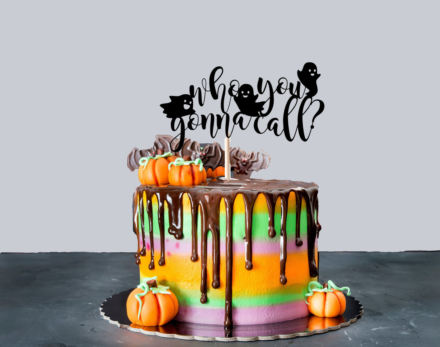 Resplendent Aurora | Who You Gonna Call Ghost Halloween cake topper