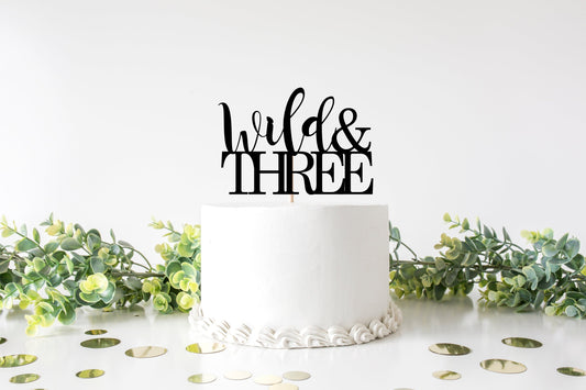 Resplendent Aurora | Wild & Three 3rd Third Birthday Cake Topper