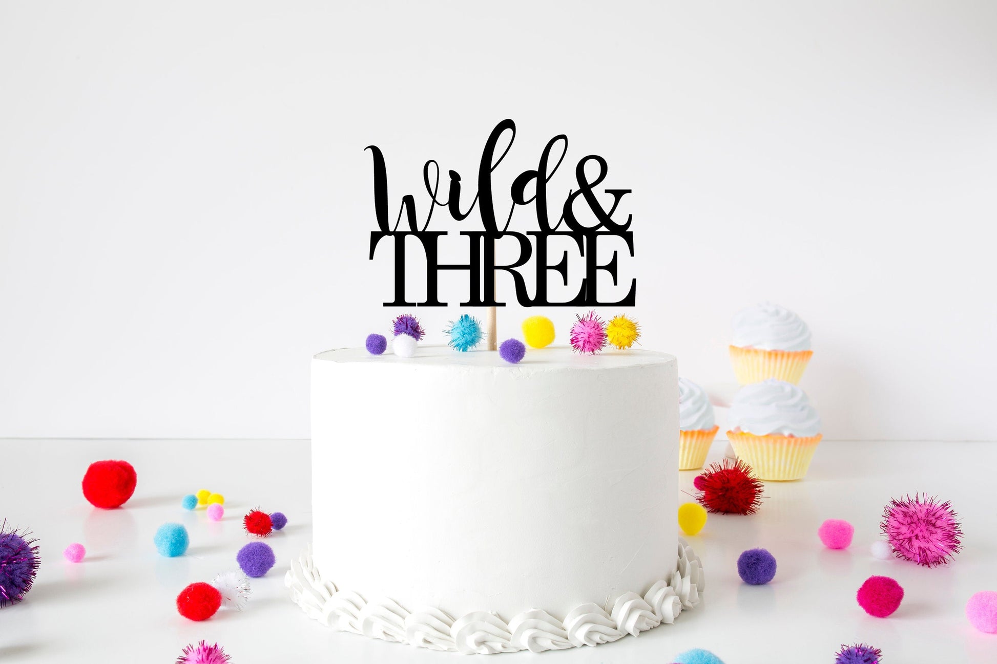 Resplendent Aurora | Wild & Three 3rd Third Birthday Cake Topper