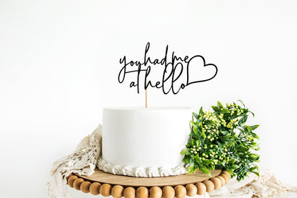 Resplendent Aurora | You Had Me At Hello Heart Wedding Cake Topper